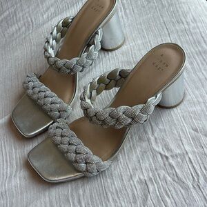 A New Day Metallic Braided Heels